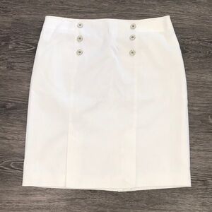 JONES New York white office work pencil skirt 10P